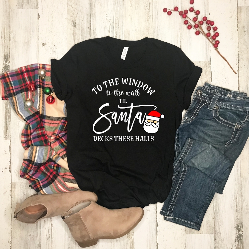 Funny Christmas Shirt - To the window to the wall